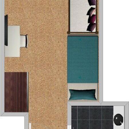 Einzelzimmer (#2) im 1. Stock mit Balkon zur Gartenseite